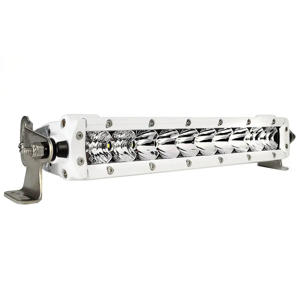 Black Oak Pro Series 3.0 Single Row 10’’ LED Light Bar - Combo Optics - White Housing [10CM-S5OS] - Lighting