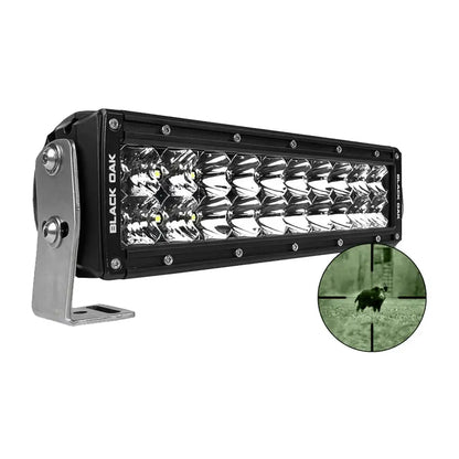 Black Oak Pro Series Double Row Combo Infrared 10’’ 940nm Light Bar - Black [10IR-940] - Light Bars