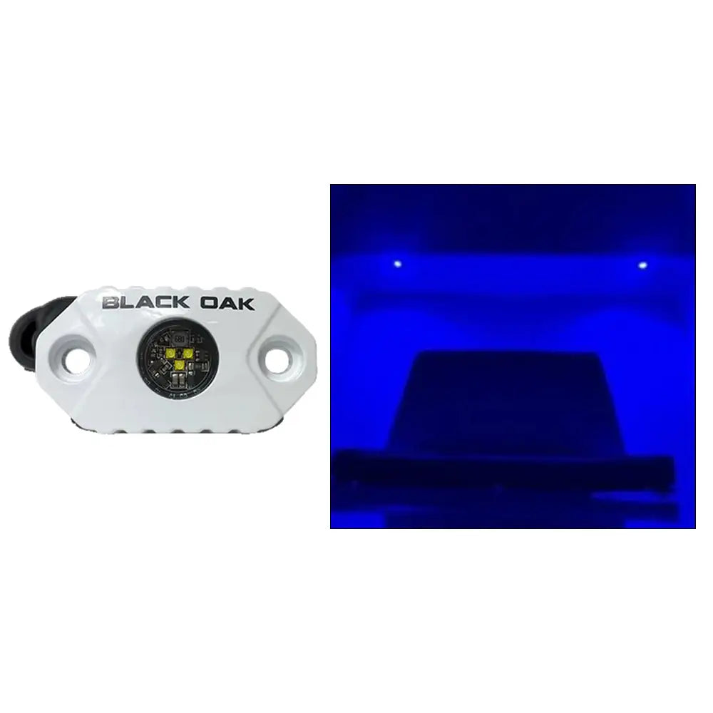 Black Oak Rock Accent Light - Blue LEDs - White Housing [MAL-B] - Interior / Courtesy Light