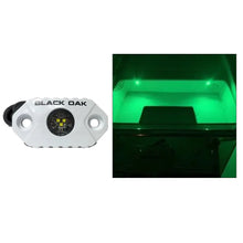 Green LED Black Oak Rock Accent Light White Housing - Interior / Courtesy Light