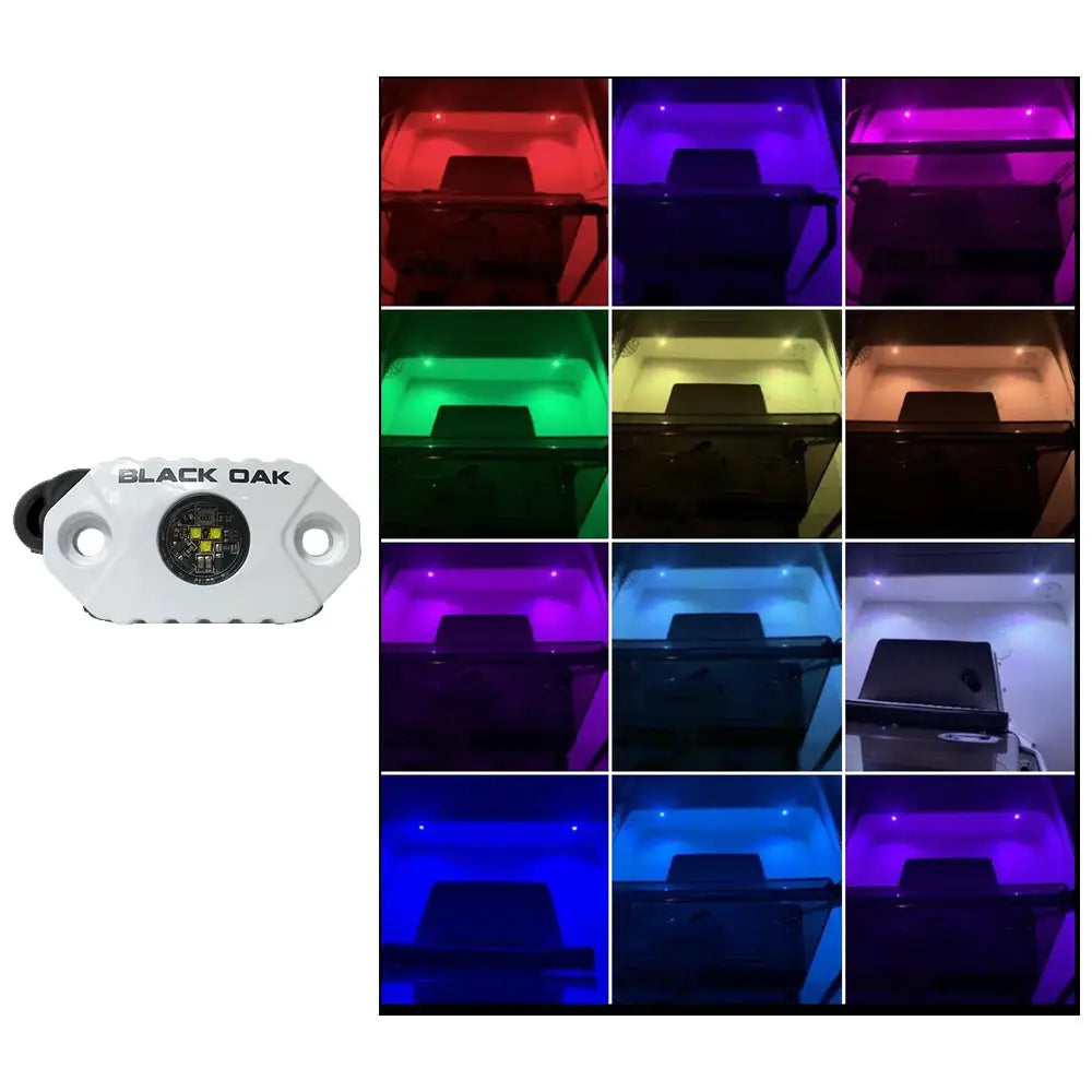 Black Oak Rock Accent Light - RGB - White Housing [MAL-RGB] - Interior / Courtesy Light