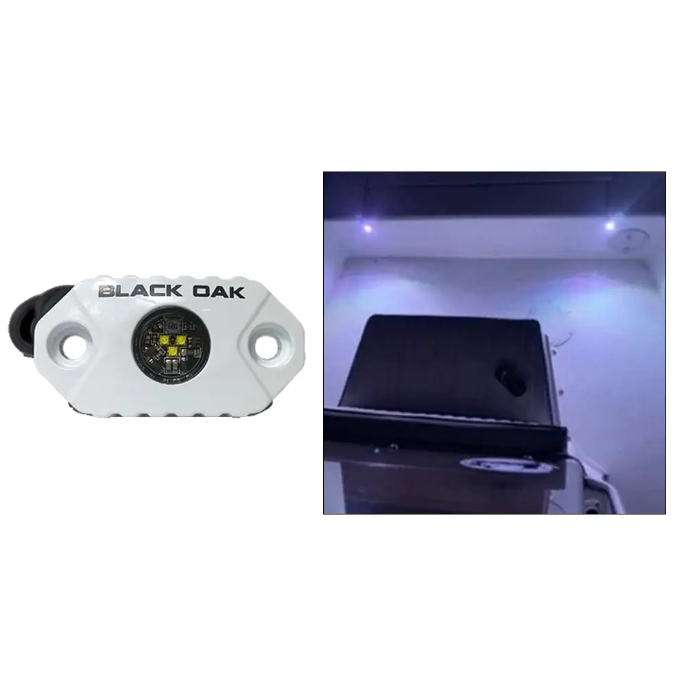 Black Oak Rock Accent Light - White LEDs - White Housing [MAL-W] - Interior / Courtesy Light