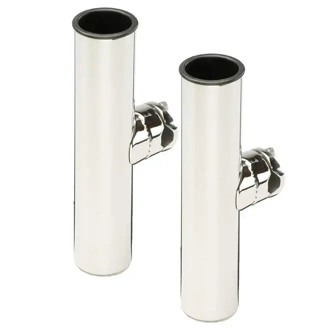 Black Tip Stainless Steel Clamp-on Double Rod Holders