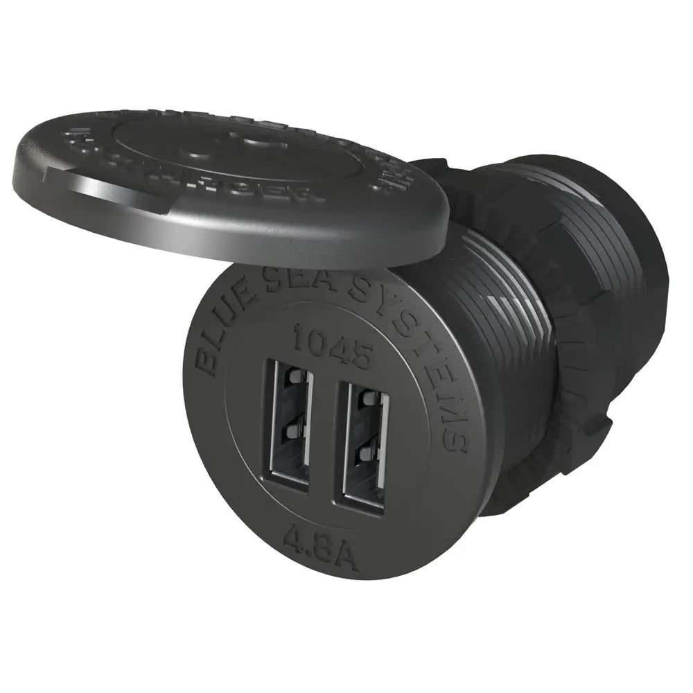 Blue Sea 1045 12/24V Dual USB Charger - 1-1/8’’ Socket Mount [1045] - Accessories