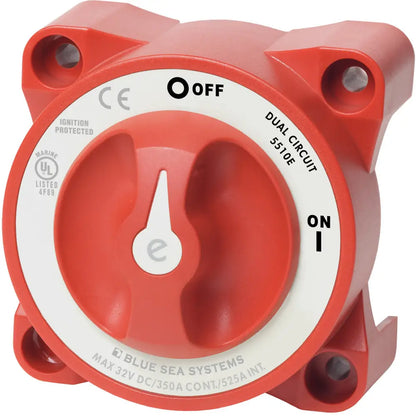 Blue Sea 5510E e-Series Dual Circuit Battery Switch [5510E] - Battery Management