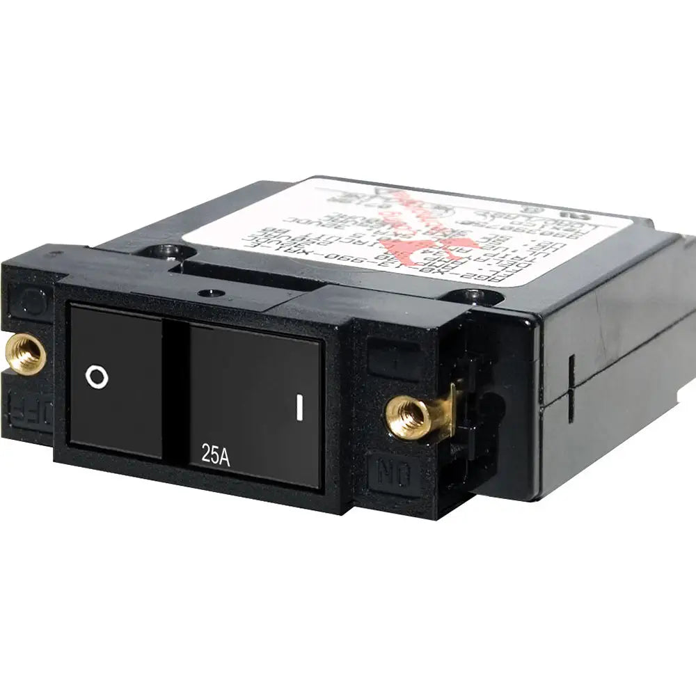 Blue Sea 7405 Single Pole Small Case 2’’ Flat Rocker Circuit Breaker - 25 Amp [7405] - Circuit Breakers