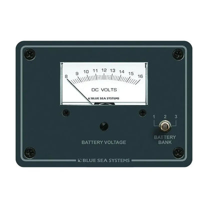 Blue Sea 8015 DC Analog Voltmeter w/Panel [8015] - Meters & Monitoring