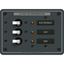 Blue Sea 8025 DC 3 Position Breaker Panel - White Switches [8025] - Electrical Panels