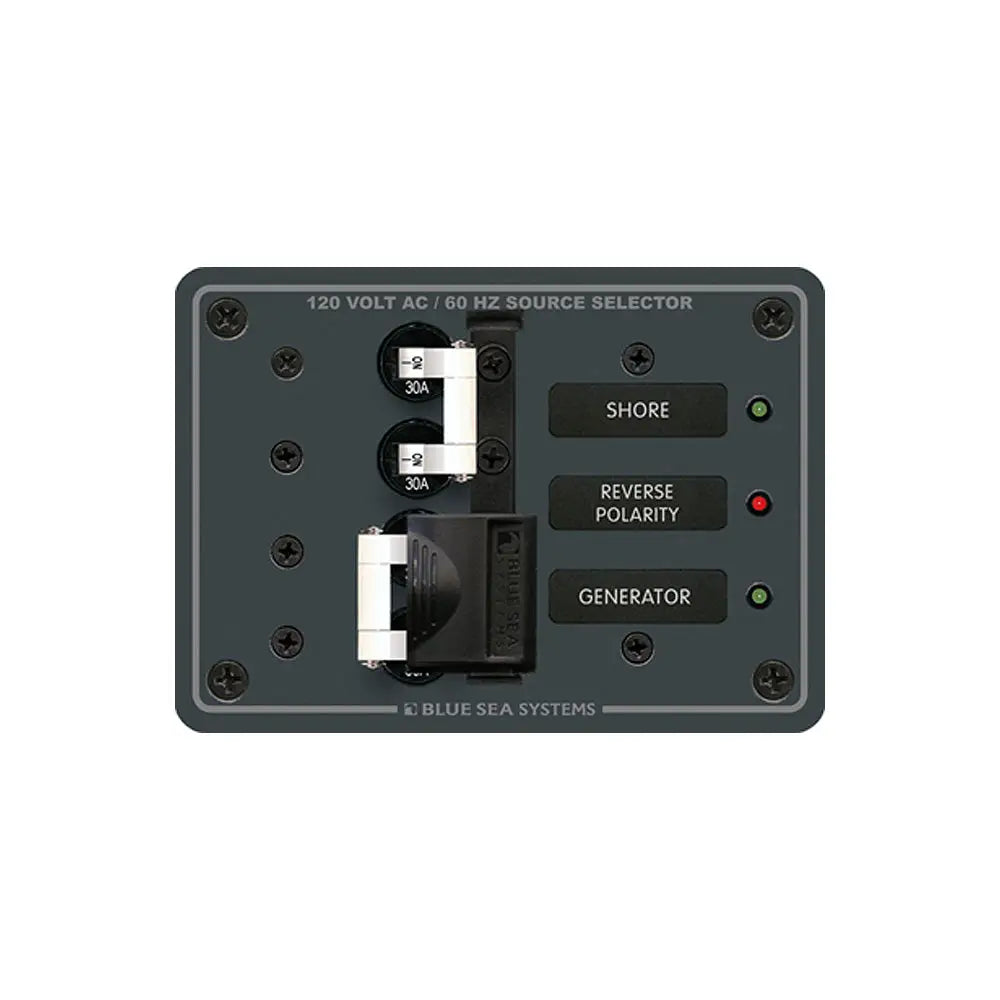 Blue Sea 8032 AC Toggle Source Selector 120V AC - 30AMP - White Switches [8032] - Electrical Panels
