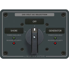 Blue Sea 8363 AC Rotary Switch Panel 65 Ampere 2 Positions + OFF 3 Pole [8363] - Electrical Panels