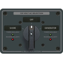 Blue Sea 8365 AC Rotary Switch Panel 65 Ampere 2 Positions + OFF 2 Pole [8365] - Electrical Panels