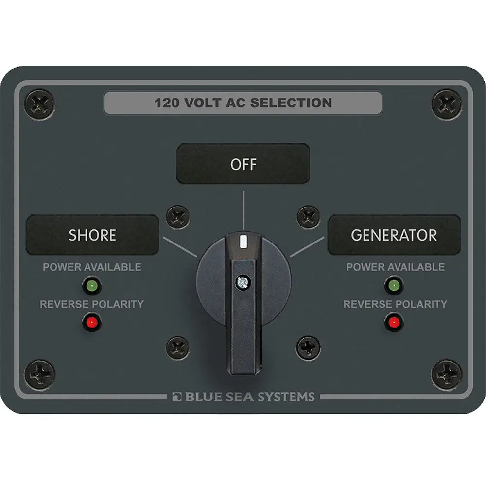Blue Sea 8367 AC Rotary Switch Panel 30 Ampere 2 Positions + OFF 2 Pole [8367] - Electrical Panels
