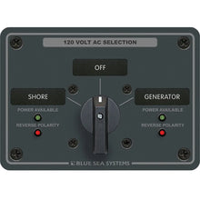 Blue Sea 8367 AC Rotary Switch Panel 30 Ampere 2 Positions + OFF 2 Pole [8367] - Electrical Panels