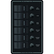 Blue Sea 8373 Water Resistant 6 Position - Black - Vertical Mount Panel [8373] - Electrical Panels