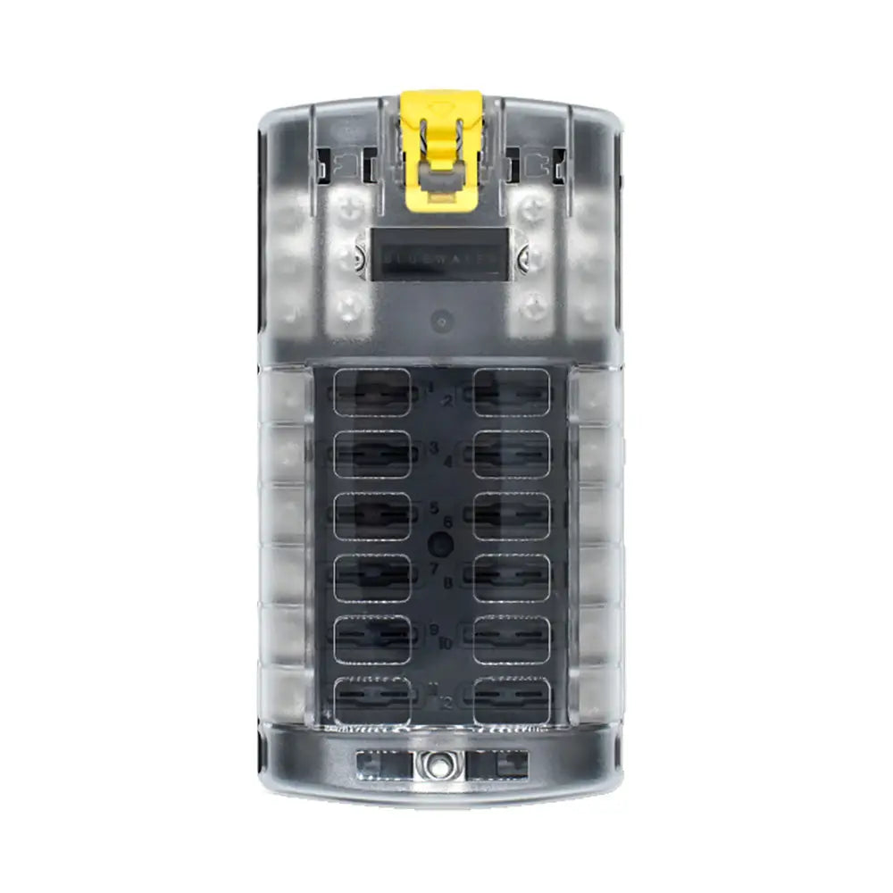 Bluewater 12 Position Fuse Block ATC w/Yellow Slide [3200-3003-012] - Fuse Blocks & Fuses