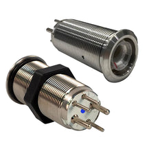 Bluewater 19mm Inrush Push Button Switch Off/On/On - Blue/Green/Red LED - Switch Body Only [9057-3113] - Switches &