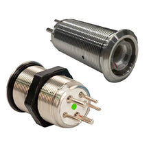 Bluewater 22mm Inrush Push Button Switch Momentary - Blue/Red LED - Switch Body Only [9059-2113] - Switches &