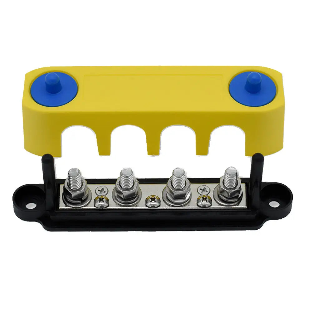 Bluewater Common Stud 4 Gang Negative Busbar Terminal Block [313756-B-023] - Busbars Connectors & Insulators
