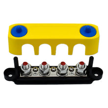 Bluewater Common Stud 4 Gang Positive Terminal Busbar w/Cover [313738-B-023] - Busbars Connectors & Insulators