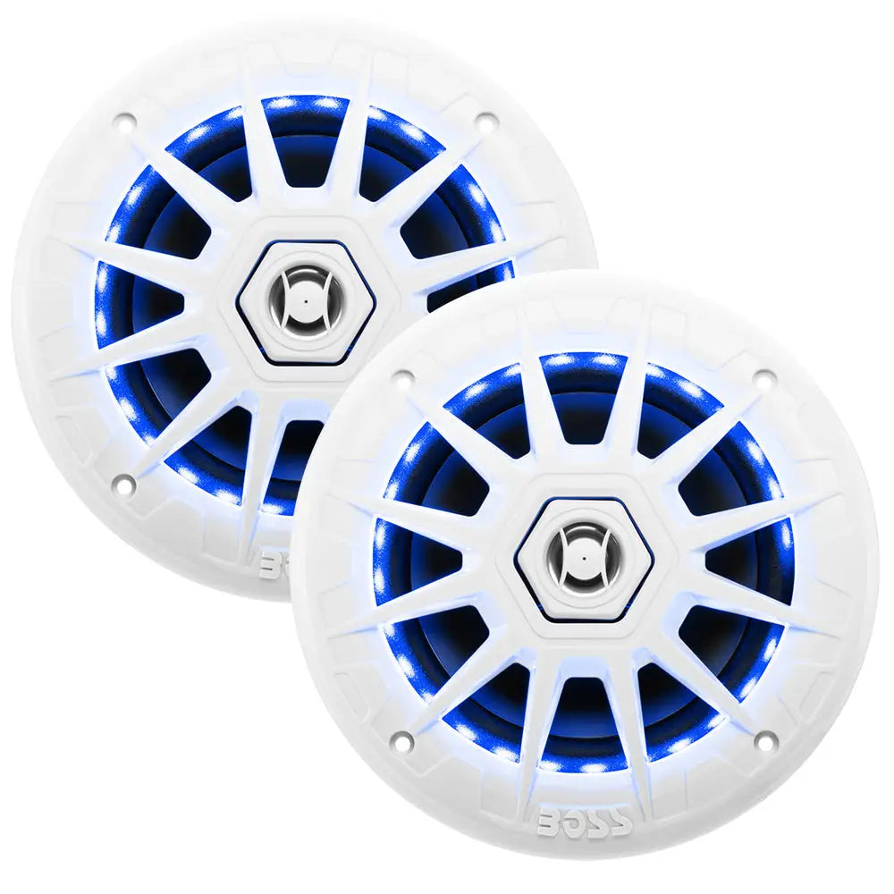 Boss Audio 6.5’’ MRGB65 Speakers w/RGB Lighting - White - 200W [MRGB65] - Speakers