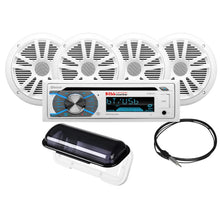 Boss Audio MCK508WB.64S Marine Stereo 2 Pairs of 6.5’’ Speaker Kit - White [MCK508WB.64S] - Stereos
