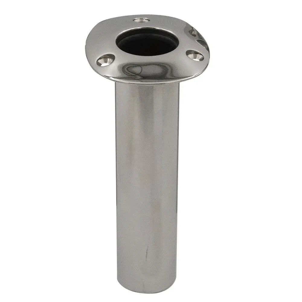 C.E. Smith 70 Series Standard Flush Mount Rod Holder - Degree - Stainless Steel - Gimbal Bar Bottom - Black Liner