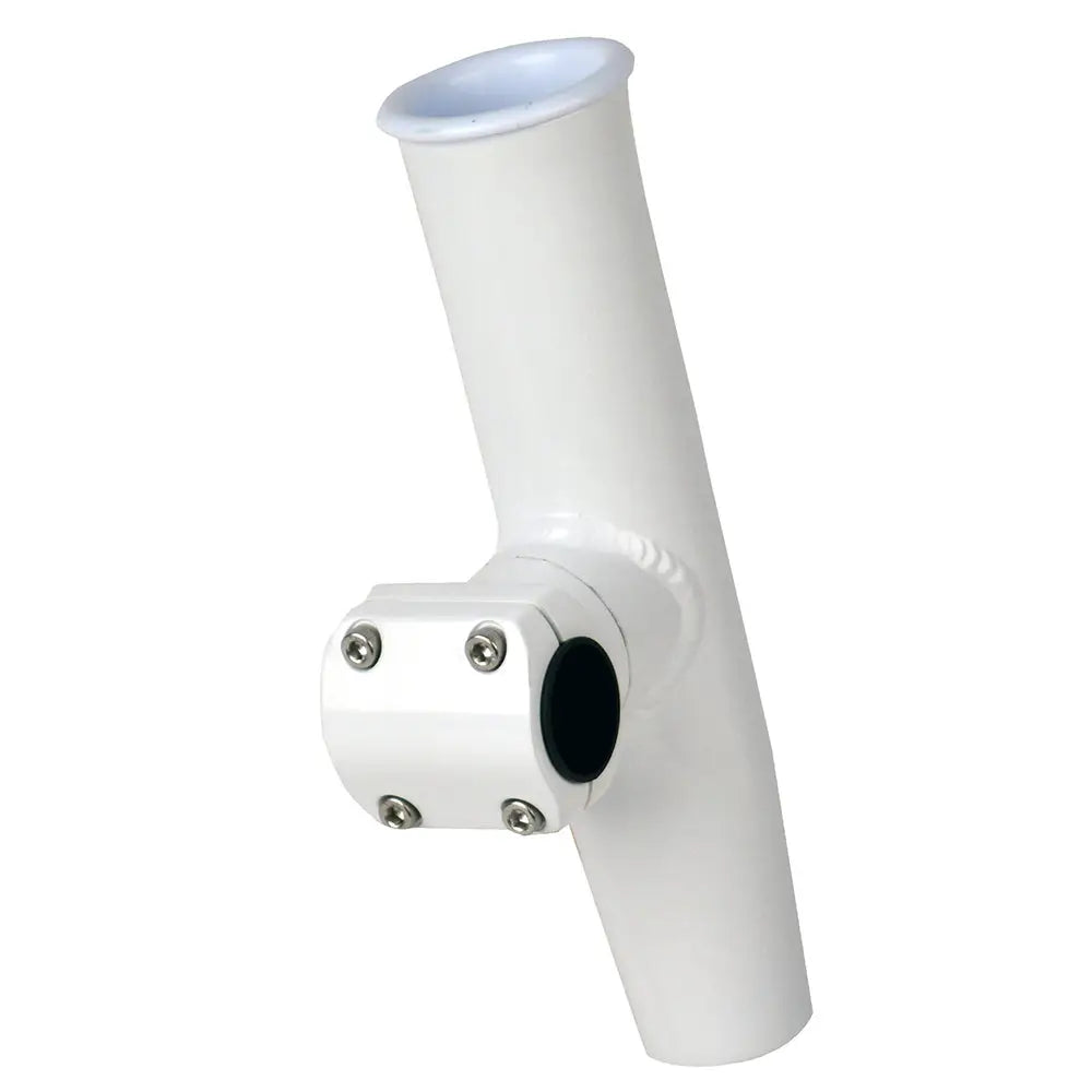 C.E. Smith Adjustable Mid Mount Rod Holder - 1.66’’ or 1-1/2’’ OD - White Powder Coat Aluminum with Sleeve Hex Key