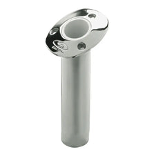 C.E. Smith Flush Mount Rod Holder - 15 Degree 9’’ Depth - Stainless Steel - Cast Gimbal - White Vinyl Liner [53671CA]