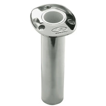 C.E. Smith Flush Mount Rod Holder - Degree 9’’ Depth - Stainless Steel - Cast Bottom - White Vinyl Liner [53670CA]