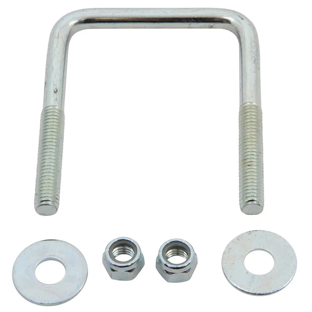 C.E. Smith Zinc U-Bolt 7/16’’-14 X 3-1/8’’ X 4’’ w/Washers Nuts - Square [15253A] - Rollers & Brackets