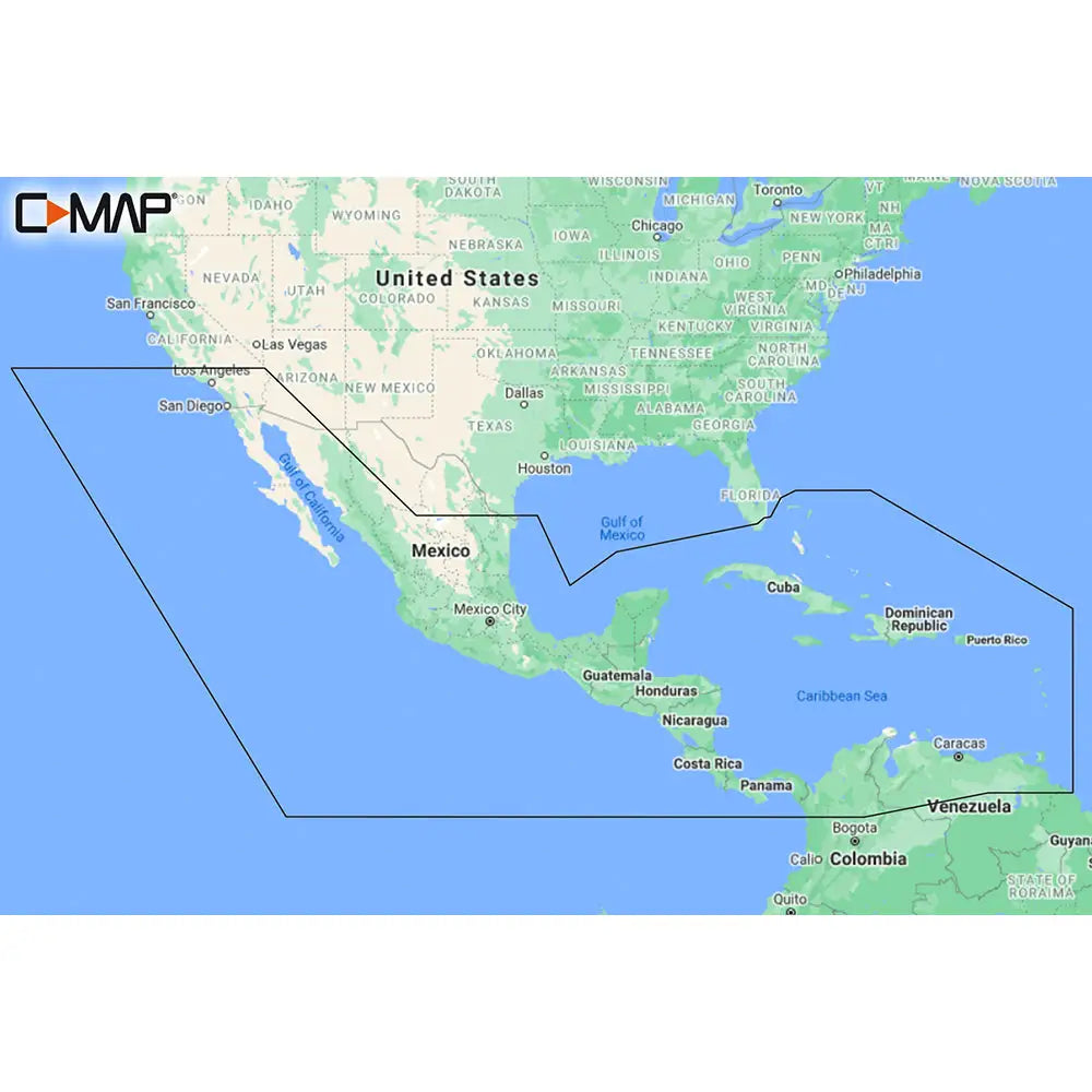 C-MAP M-NA-Y205-MS Central America Caribbean REVEAL Coastal Chart [M-NA-Y205-MS] - C-Map Reveal