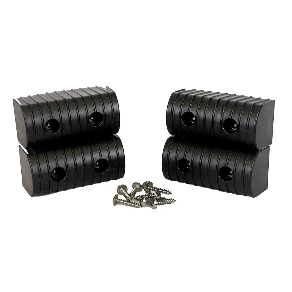 Caliber BunkWrap End Cap 2x4’’ Black Accessory Kit w/Stainless Steel Hardware *4-Pack [23051-BK] - Rollers & Brackets
