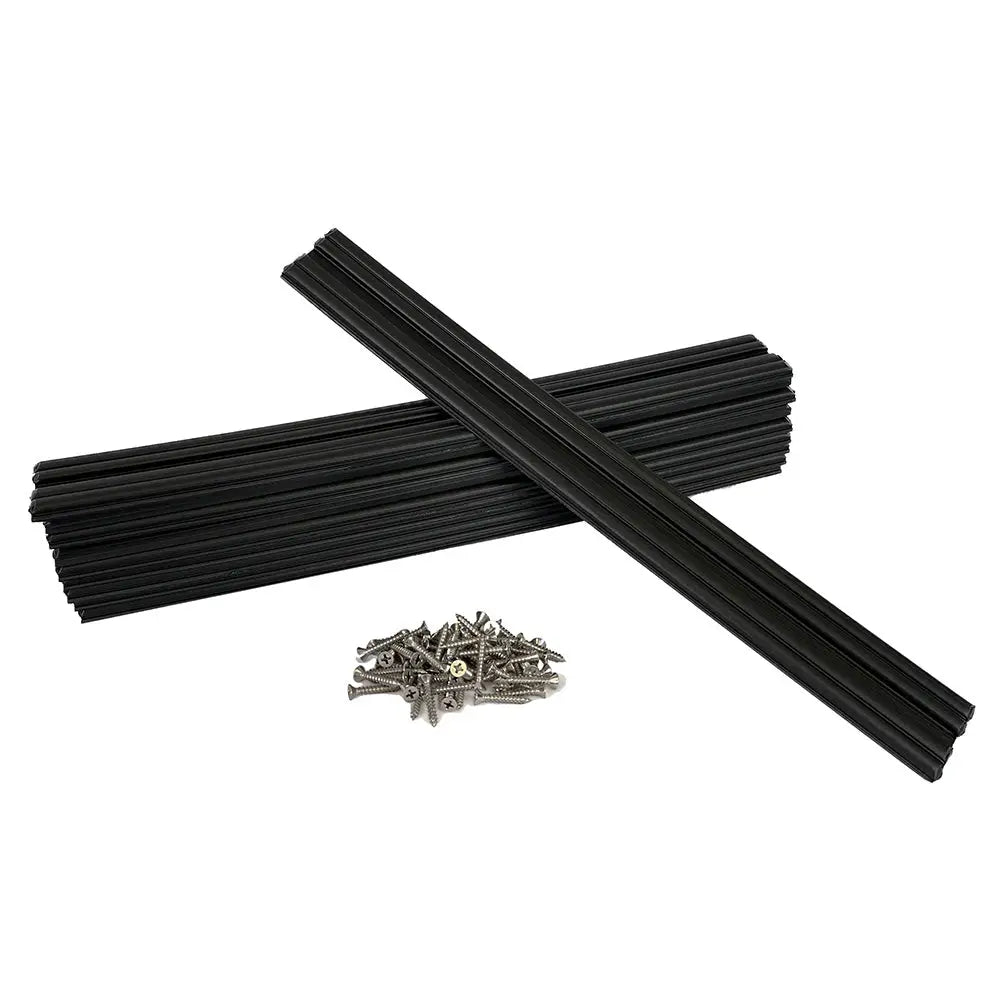 Caliber Marine Slides 1.5’’x15’’ Black *10-Pack [23030] - Rollers & Brackets