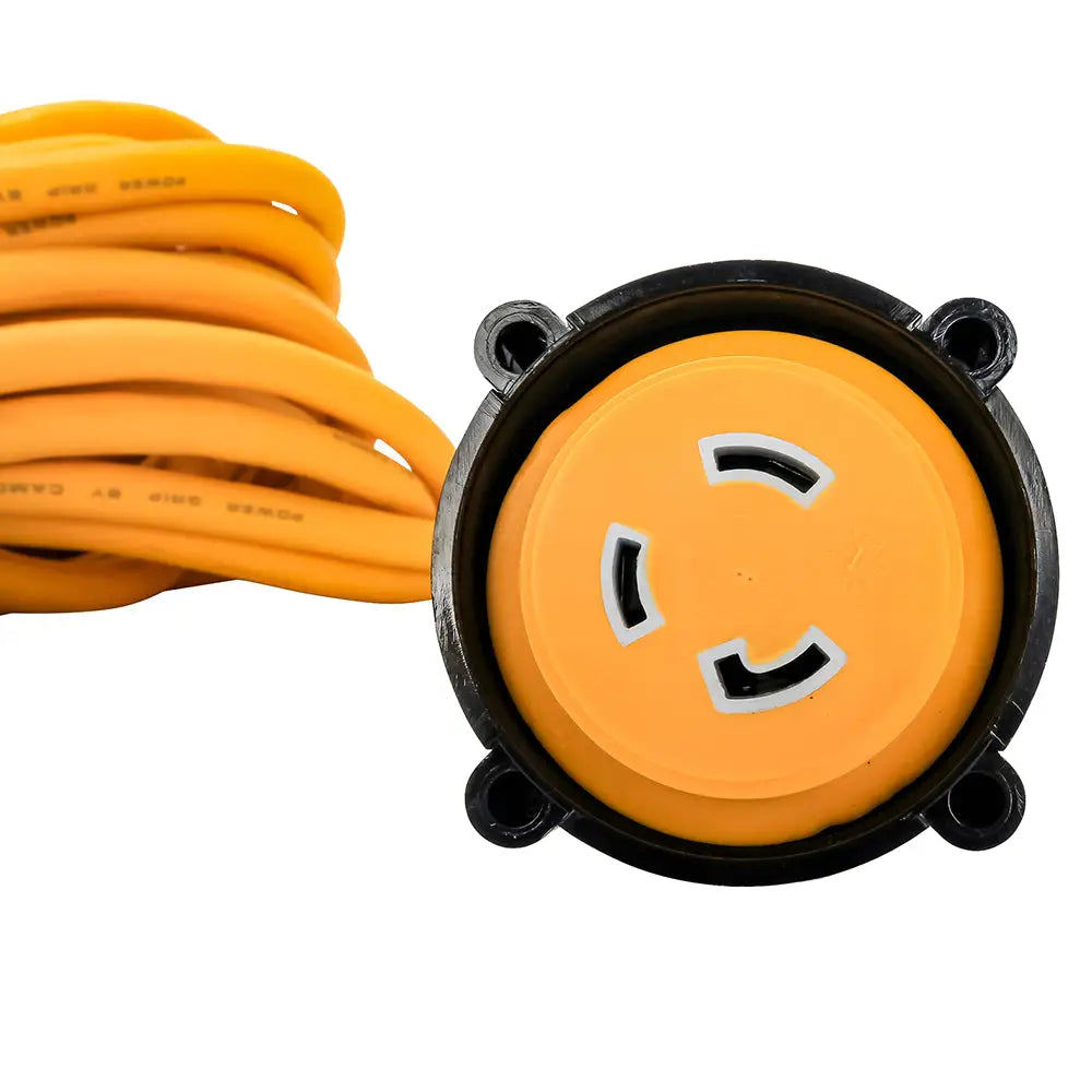 Camco 30 Amp Power Grip Marine Extension Cord - 50 M-Locking/F-Locking Adapter [55613] - Shore Power
