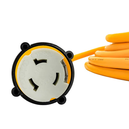 Camco 50 Amp Power Grip Marine Extension Cord - 50 M-Locking/F-Locking Adapter [55623] - Shore Power