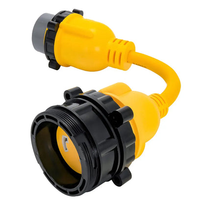 Camco 50AM/30AF Power Grip Marine 12’’ Locking Adapter - M-Lock/F-Locking Adapter [55625] - Shore Power