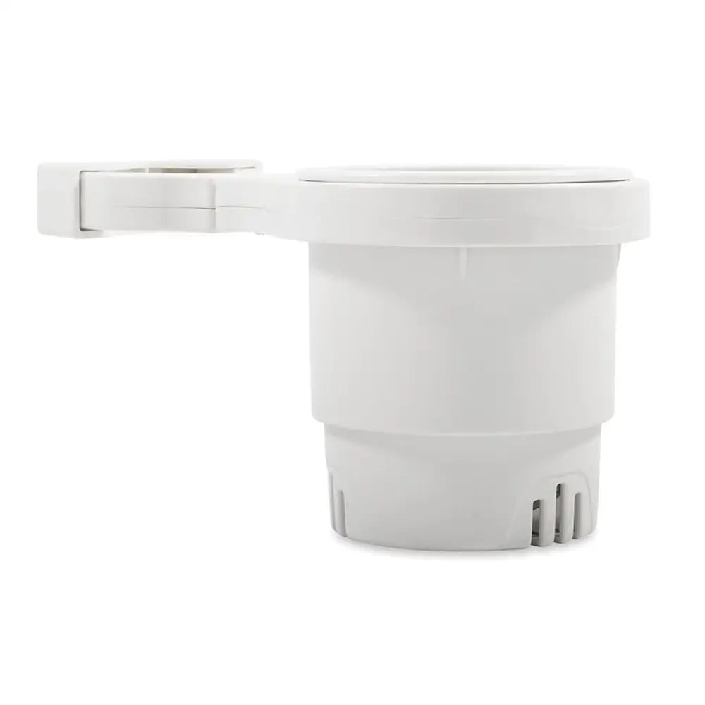 Camco Clamp-On Rail Mounted Cup Holder - Large for Up to 2’’ Rail - White [53083] - Deck / Galley