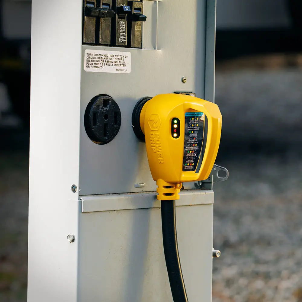 Camco Power Grip RV 18’’ 30Amp Circuit Analyzer Dogbone - Integrated Surge Protection [55460] - Accessories