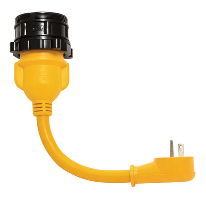 Camco PowerGrip Locking Adapter - 15A/125V Male to 30A/125V Female Locking [55635] - Shore Power