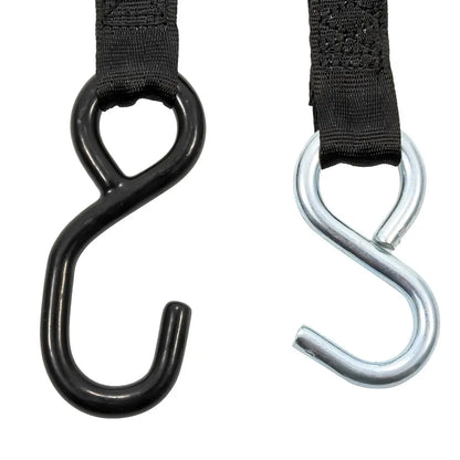 Camco Retractable Tie-Down Straps - 1’’ Width 6 Dual Hooks [50033] - Accessories