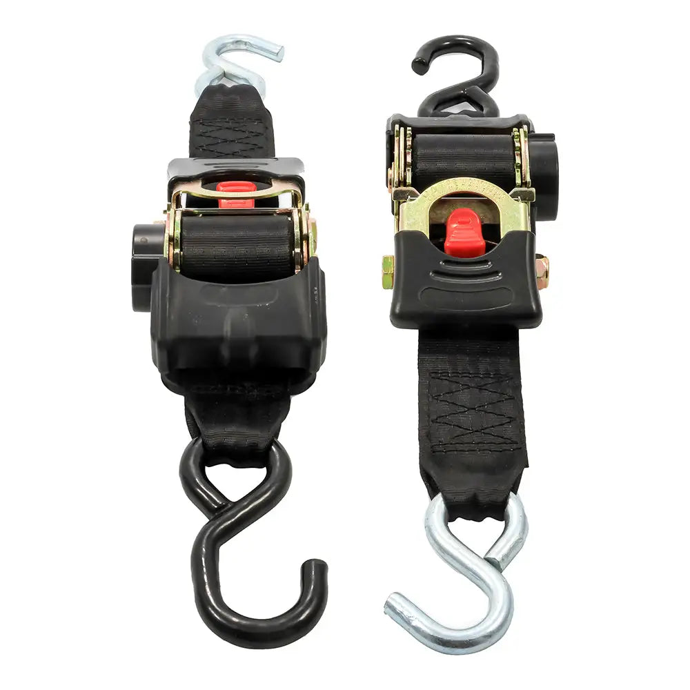 Camco Retractable Tie Down Straps - 2’’ Width 6 Dual Hooks [50031] - Accessories