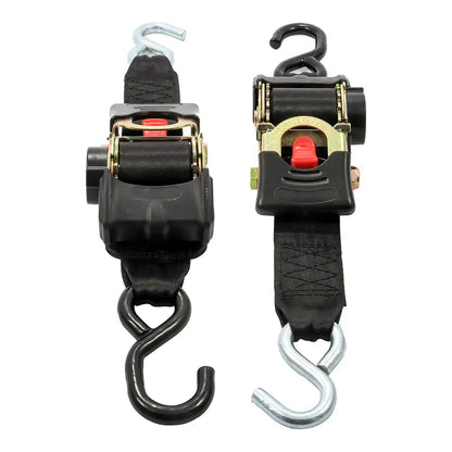 Camco Retractable Tie Down Straps - 2’’ Width 6 Dual Hooks [50031] - Accessories