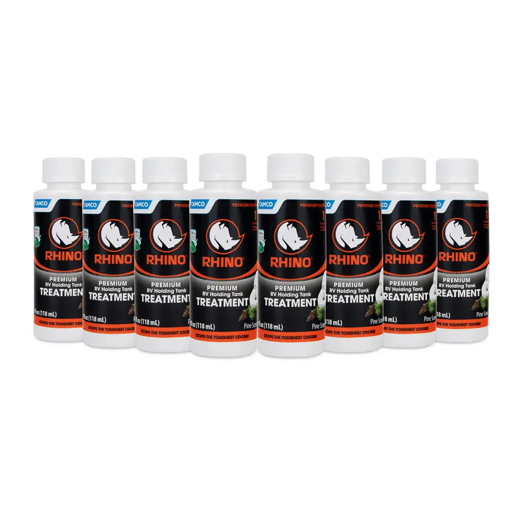 Camco Rhino Premium RV Holding Tank Treatment - 8 Single 4oz Bottles [41511] - Sanitation