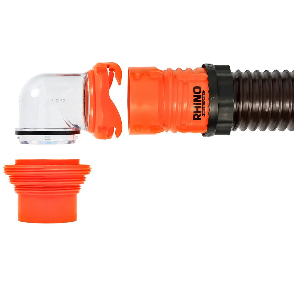 Camco RhinoFLEX 20 Sewer Hose Kit w/4 In 1 Elbow Caps [39741] - Sanitation