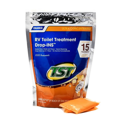 Camco TST Orange RV Toilet Treatment Drop-Ins *15-Pack [41189] - Accessories
