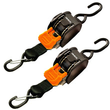 CargoBuckle Mini G3 Retractable Tie-Down w/ Dual S-Hooks 1’’ x 72’’ - Pair [F111640] - Tie-Downs