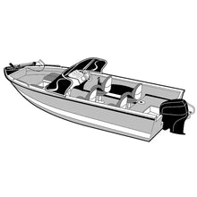 Carver Performance Poly-Guard Wide Series Styled-to-Fit Boat Cover f/18.5 Aluminum V-Hull Boats w/Walk-Thru Windshield