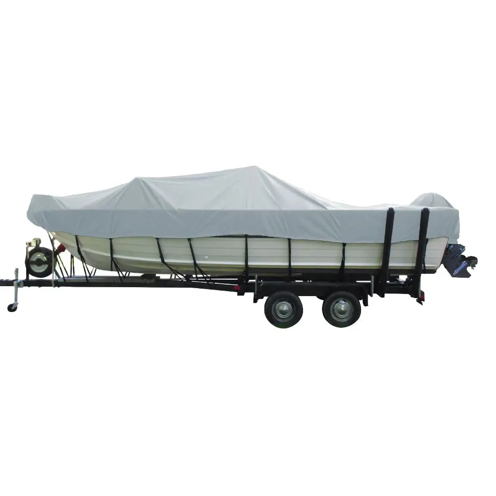 Carver Performance Poly-Guard Wide Series Styled-to-Fit Boat Cover f/18.5 Aluminum V-Hull Boats w/Walk-Thru Windshield