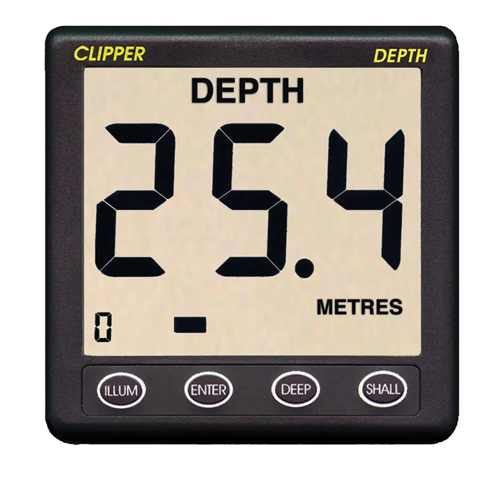 Clipper Depth Instrument w/Thru Hull Transducer & Cover [CL-D] - Instruments