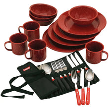 Coleman 24-Piece Speckled Enamelware Cook Set - Red [2000016407] - Accessories